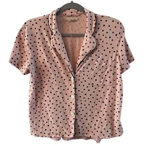MADEWELL Women’s Size Small Short Sleeve Polka Dot Pajama Top
